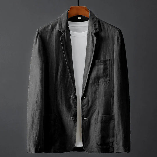 Men's Comfortable Minimalist Linen Blazer