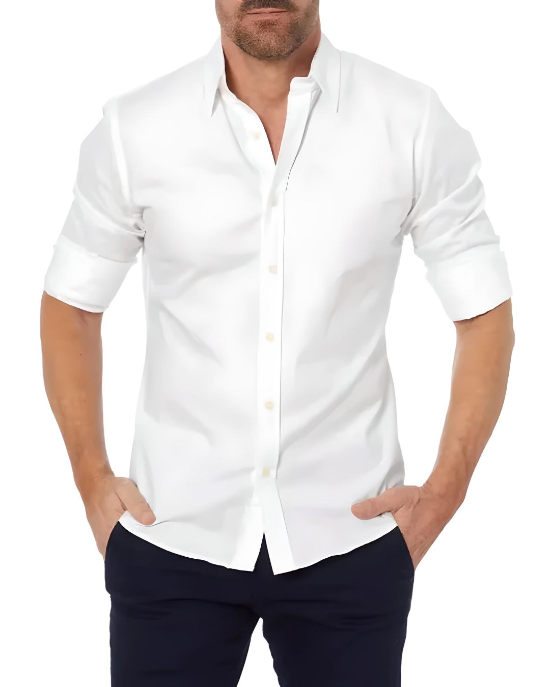 Men's Wrinkle-Free Zip Shirt