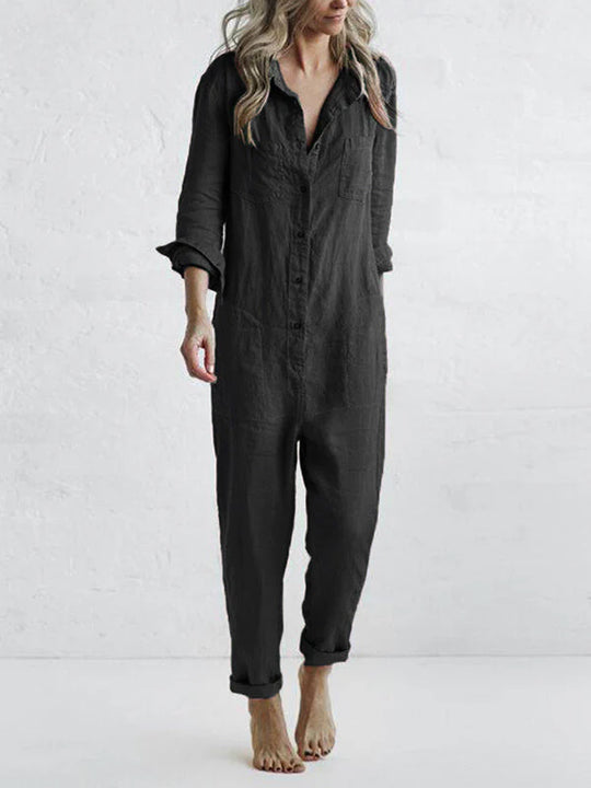 Breathable Long-Sleeved Jumpsuit for Women