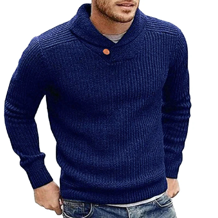 Men's Solid Color Pullover Sweater