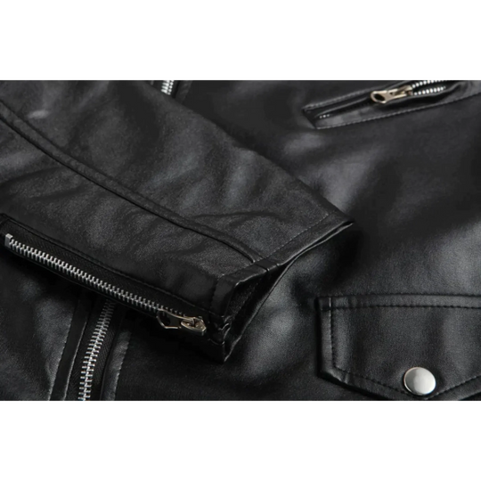 Men's Leather Biker Jacket