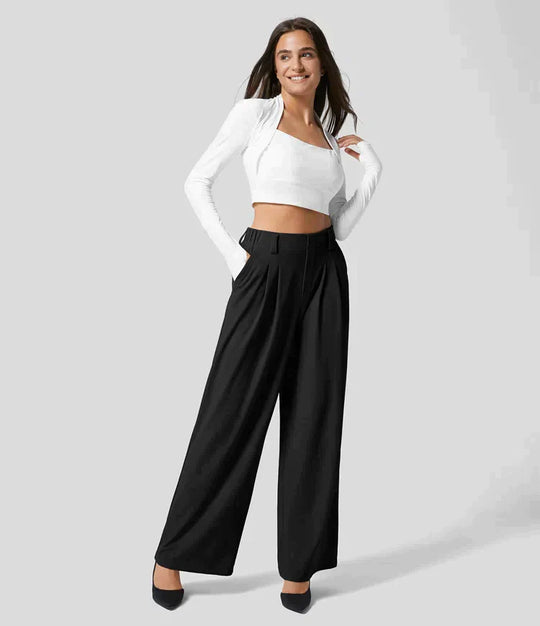 High-Tailed Office Pants for Women