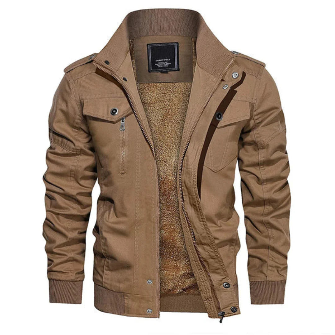 Military-Inspired Bomber Jacket for Men