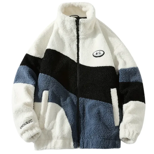 Striped Fleece Jacket for Men