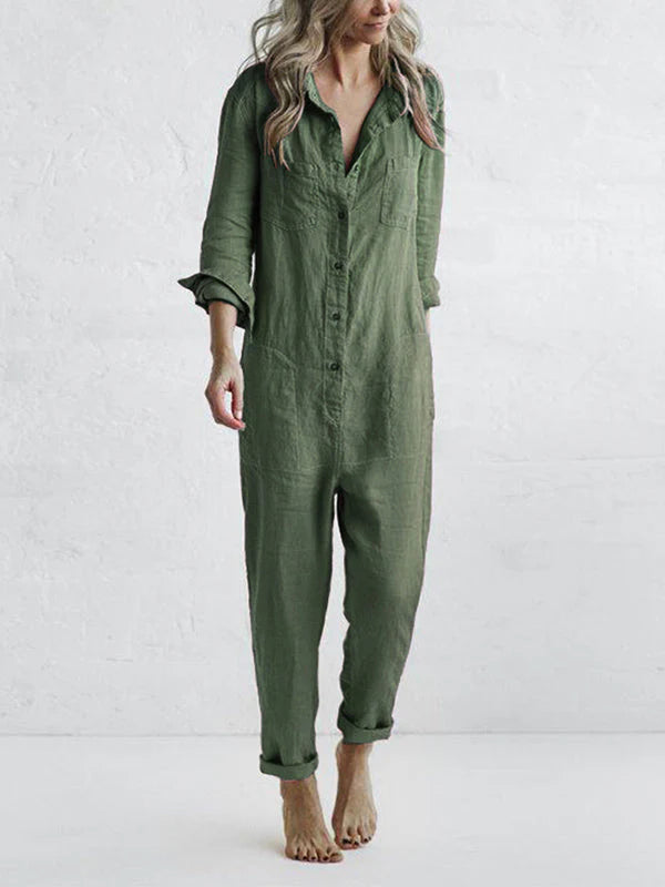 Breathable Long-Sleeved Jumpsuit for Women