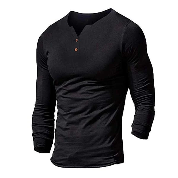 Men’s Solid Color Long Sleeve T-Shirt