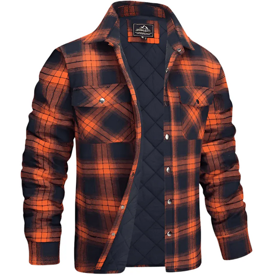 Men's Plaid Quilted Jacket