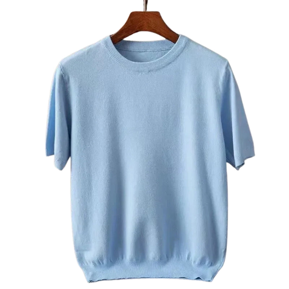 Knitted Short Sleeve T-Shirt for Men