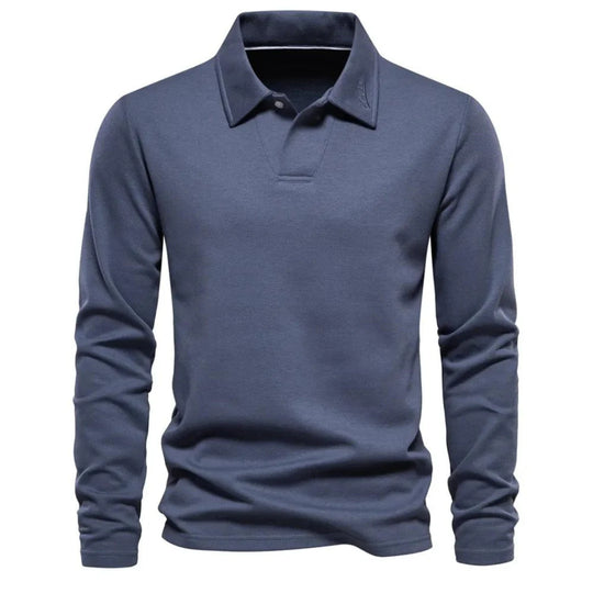 Sophisticated Long-Sleeve Polo for Men