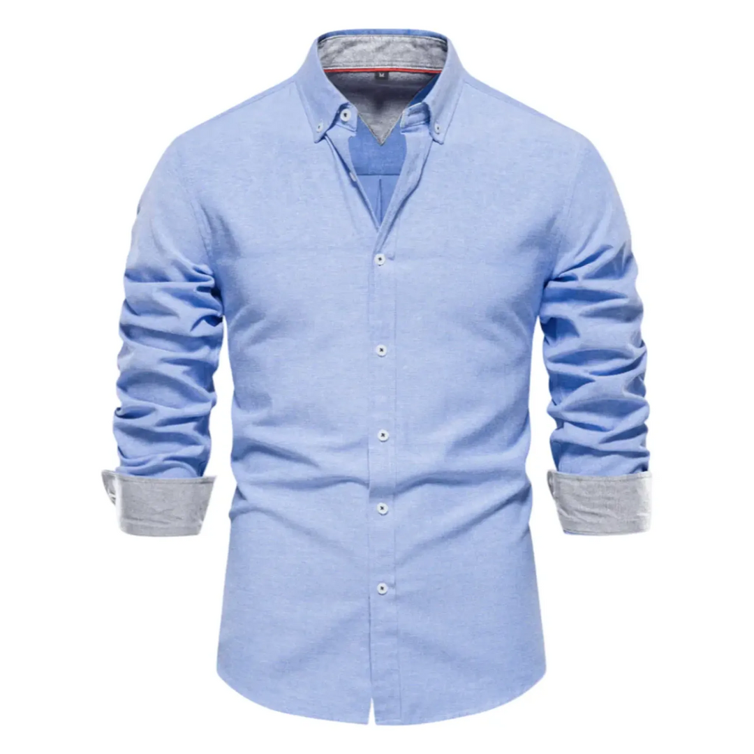 Button-Up Long-Sleeve Shirt for Men