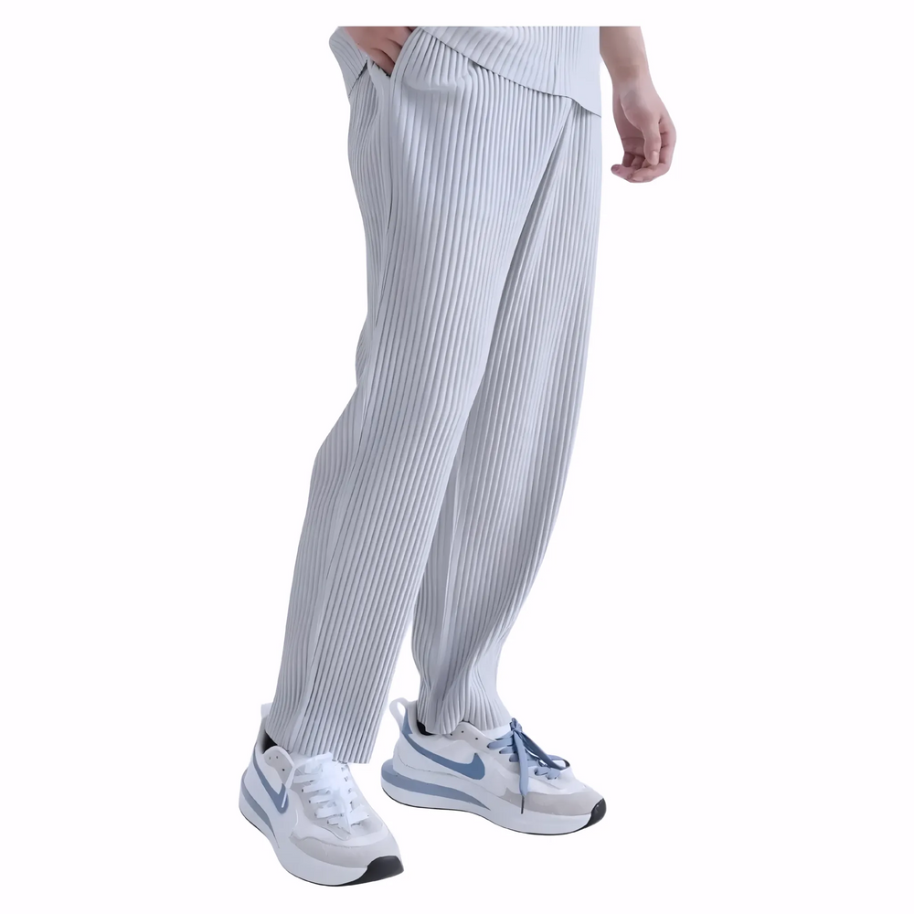 Men's Relaxed Ribbed Cotton Trousers