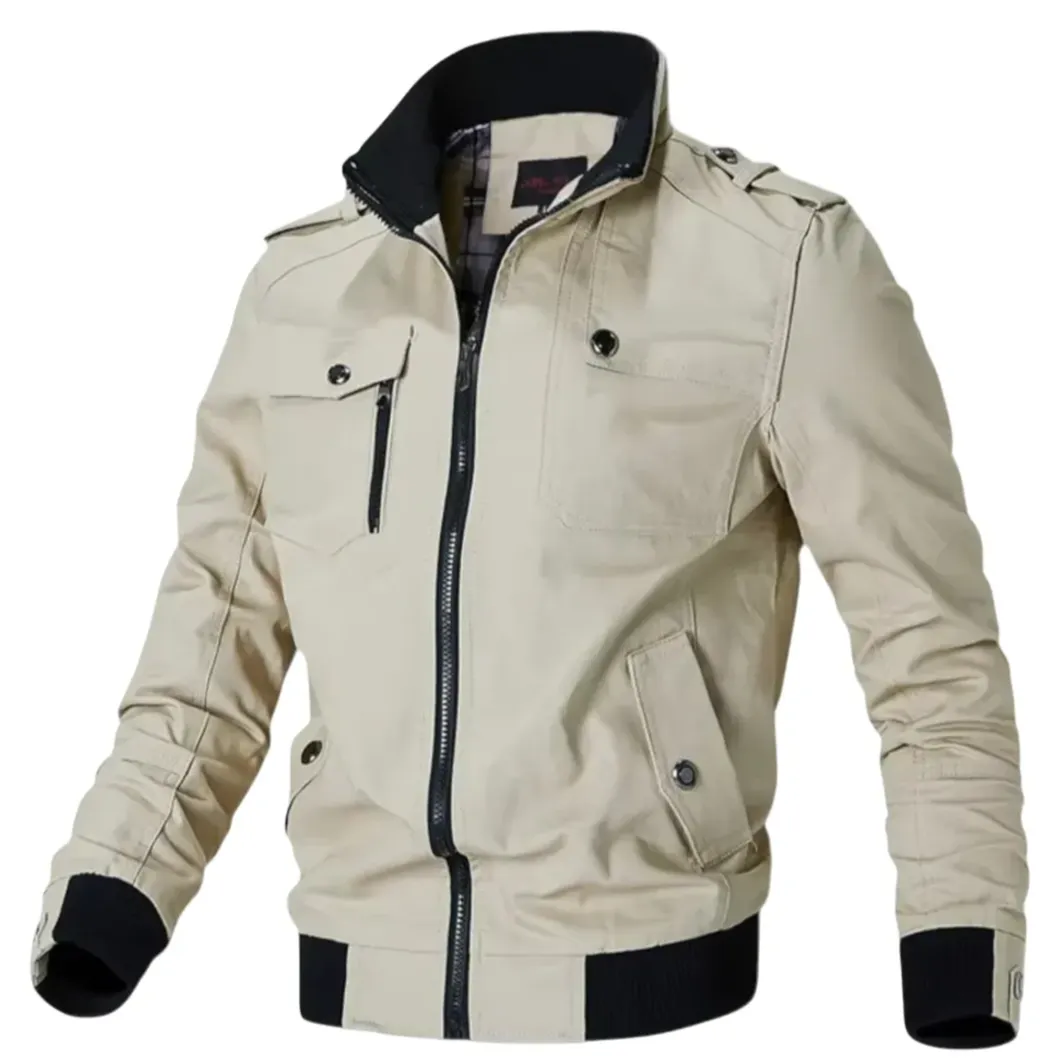 Men's Slim Fit Bomber Jacket With Pockets