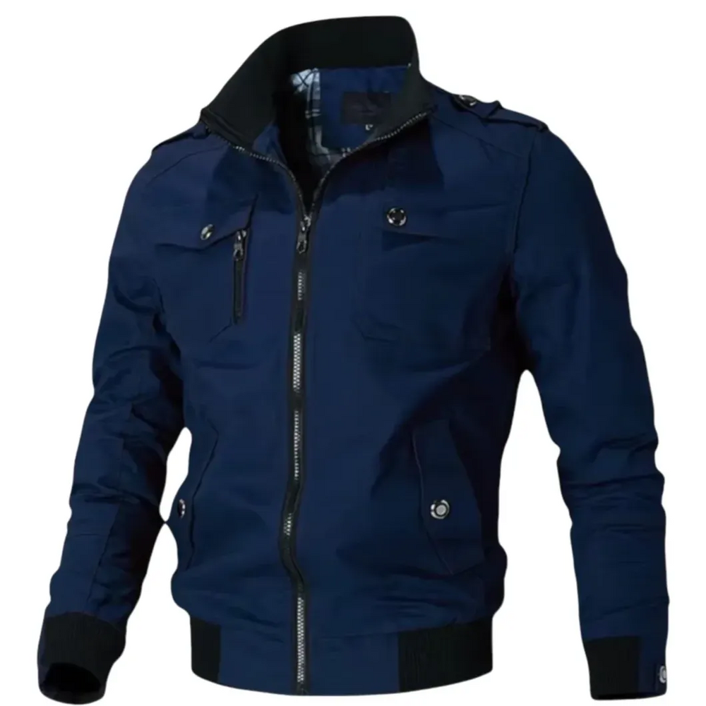 Men's Slim Fit Bomber Jacket With Pockets