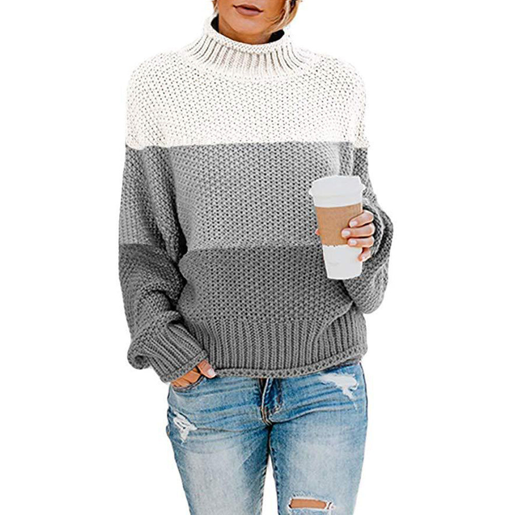 High-Collar Womens Sweater