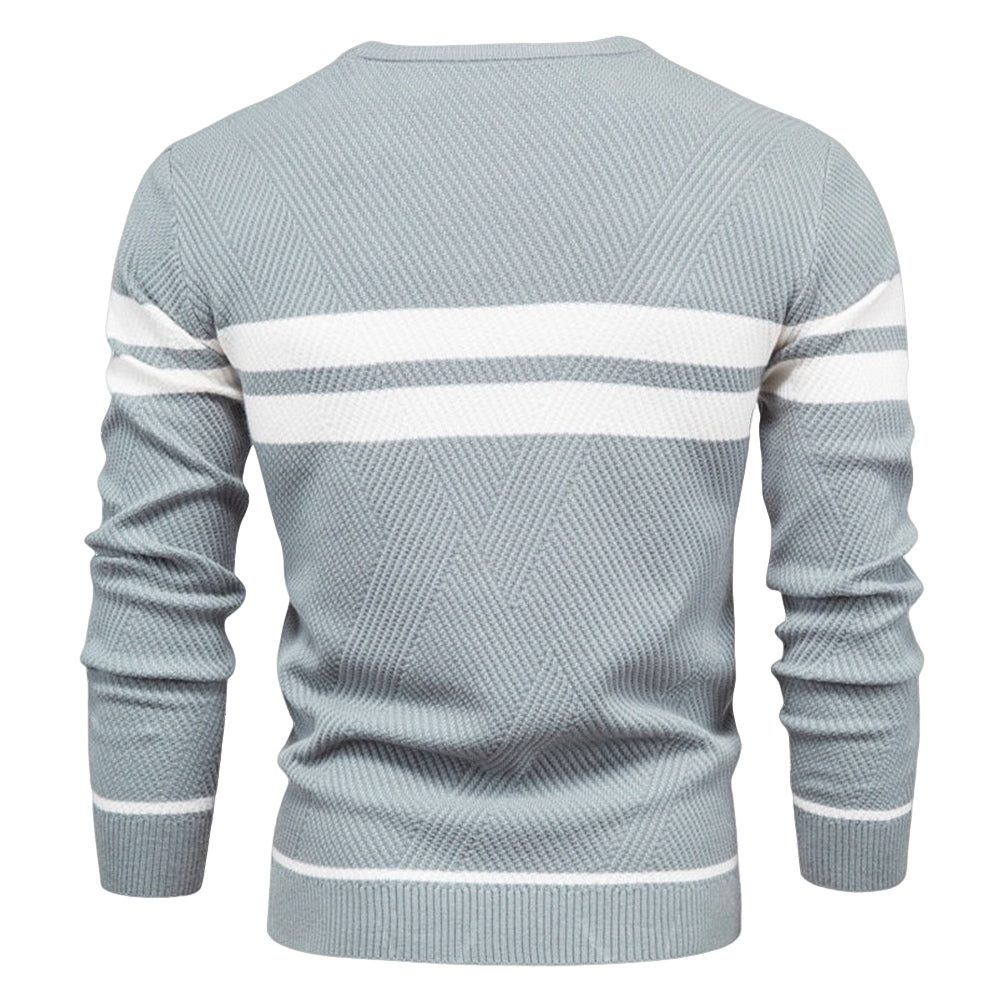 Men's Double Striped Knitted Sweater