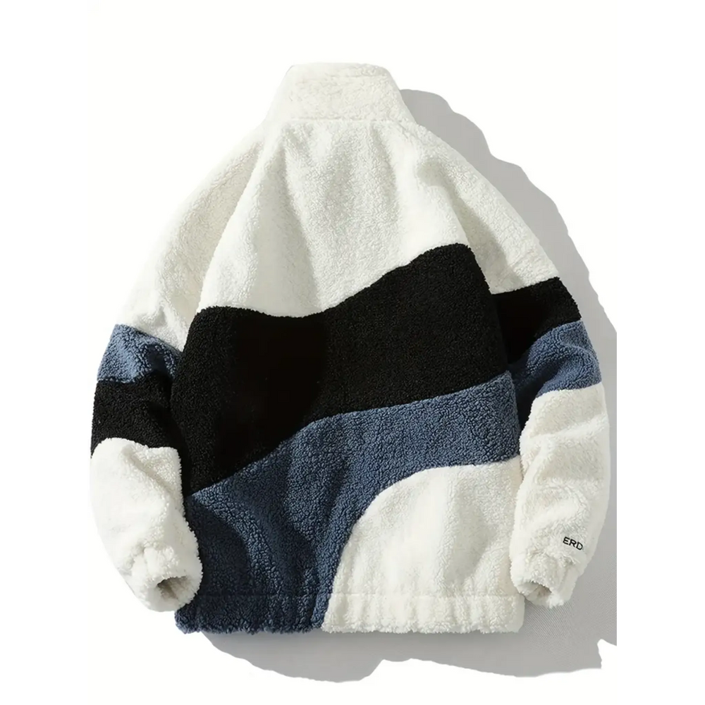 Striped Fleece Jacket for Men