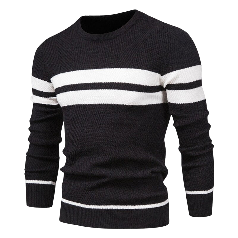 Men's Double Striped Knitted Sweater