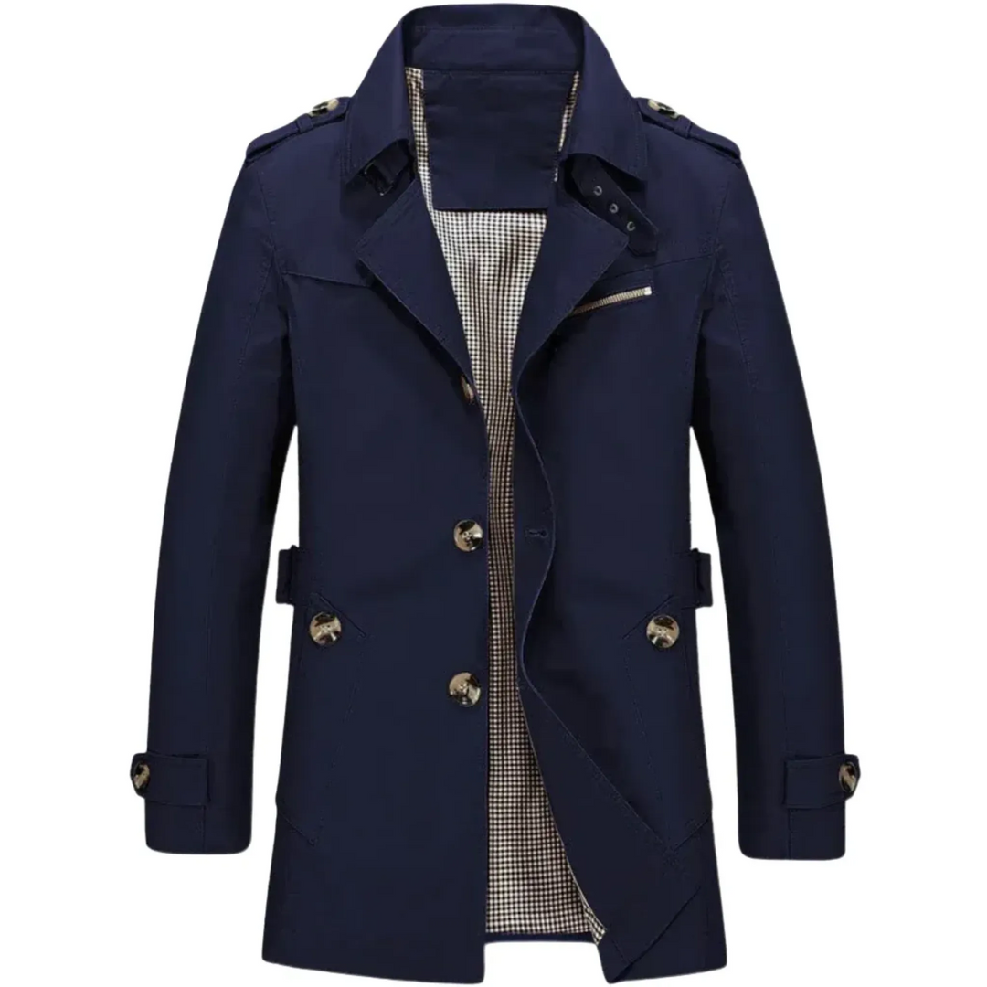 Mid-Length Trench Coat for Men