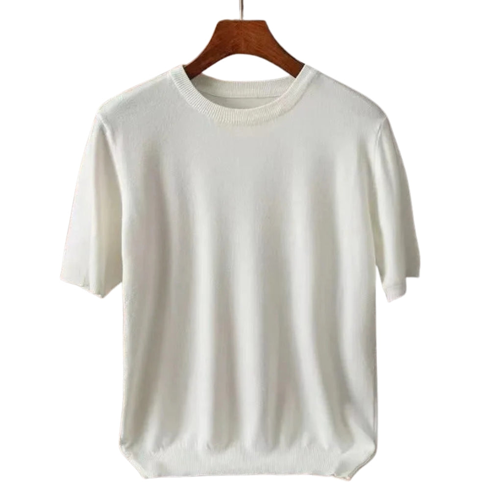 Knitted Short Sleeve T-Shirt for Men