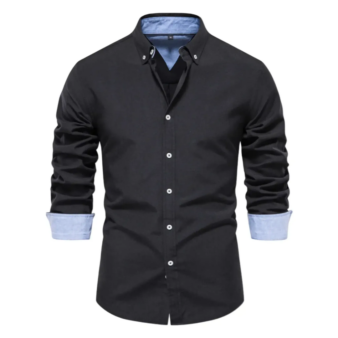 Button-Up Long-Sleeve Shirt for Men