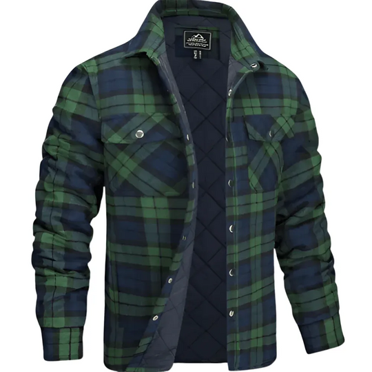 Men's Plaid Quilted Jacket