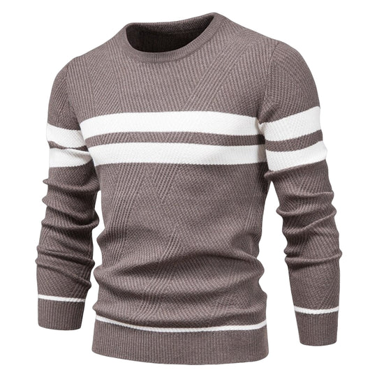 Men's Double Striped Knitted Sweater