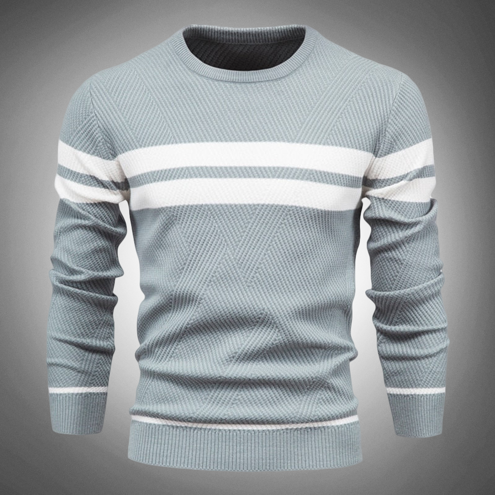 Men's Double Striped Knitted Sweater