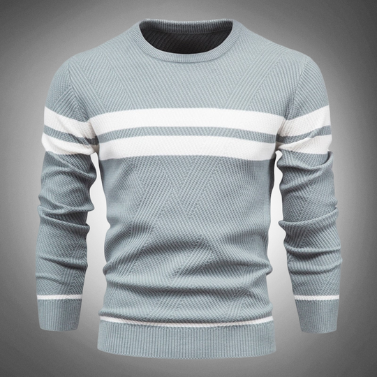 Double Striped Knitted Sweater for Men