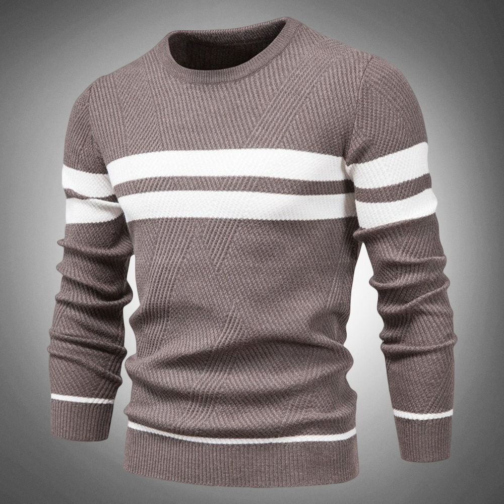 Men's Double Striped Knitted Sweater