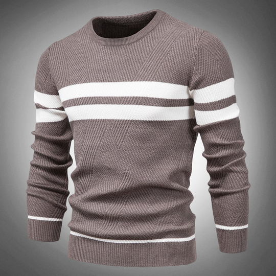 Double Striped Knitted Sweater for Men