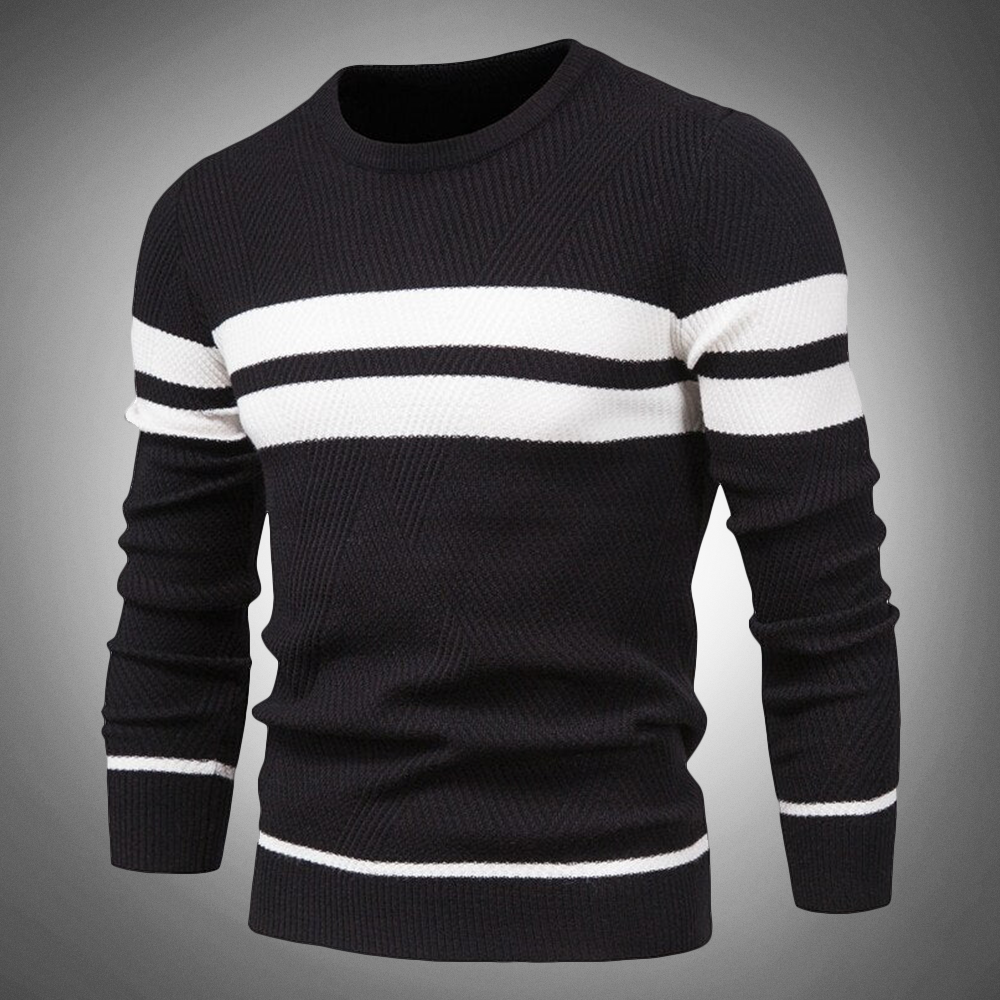 Men's Double Striped Knitted Sweater