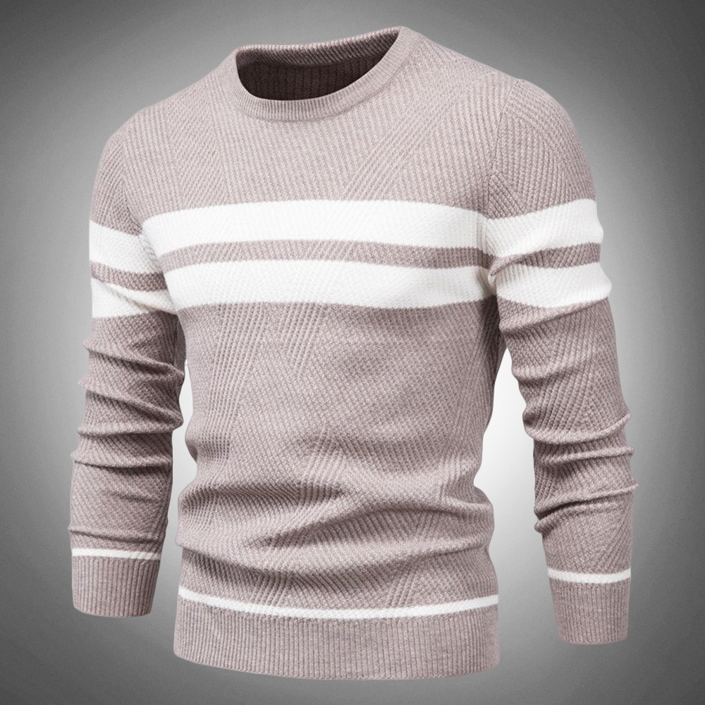 Men's Double Striped Knitted Sweater