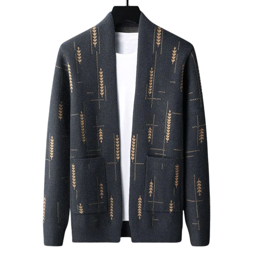 Relaxed Patterned Cardigan  for Men