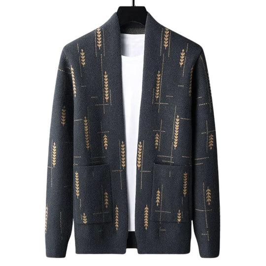 Relaxed Patterned Cardigan  for Men