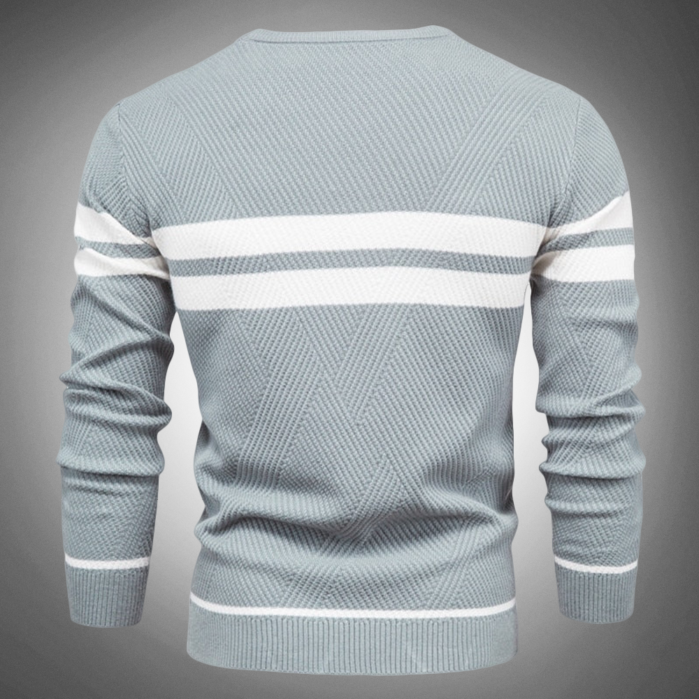 Men's Double Striped Knitted Sweater