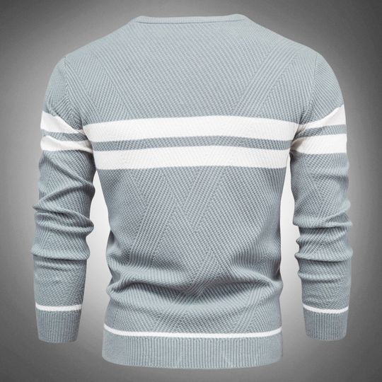 Double Striped Knitted Sweater for Men