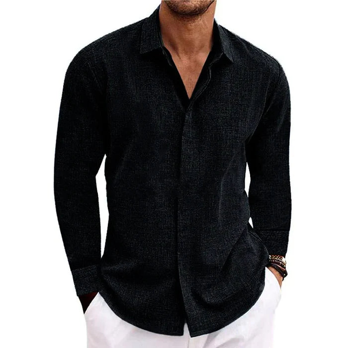 Men's Casual Loose Long Sleeve Shirt