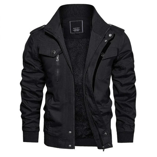 Military-Inspired Bomber Jacket for Men