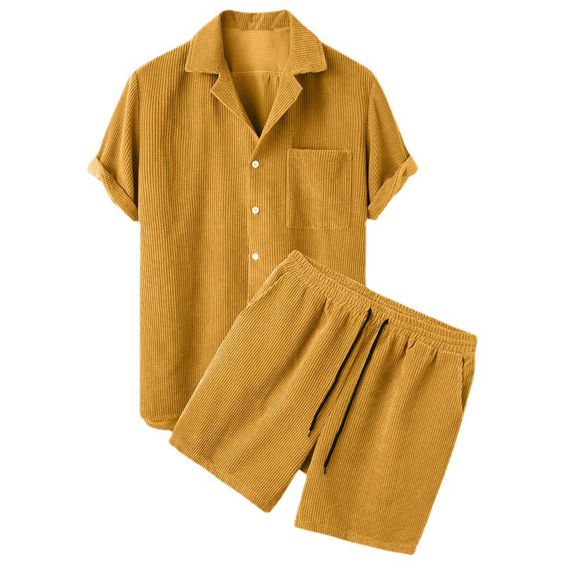 Men's Elegant Shirt and Short Set - Summer Collection