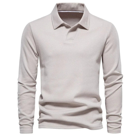 Sophisticated Long-Sleeve Polo for Men