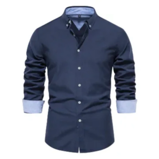 Button-Up Long-Sleeve Shirt for Men