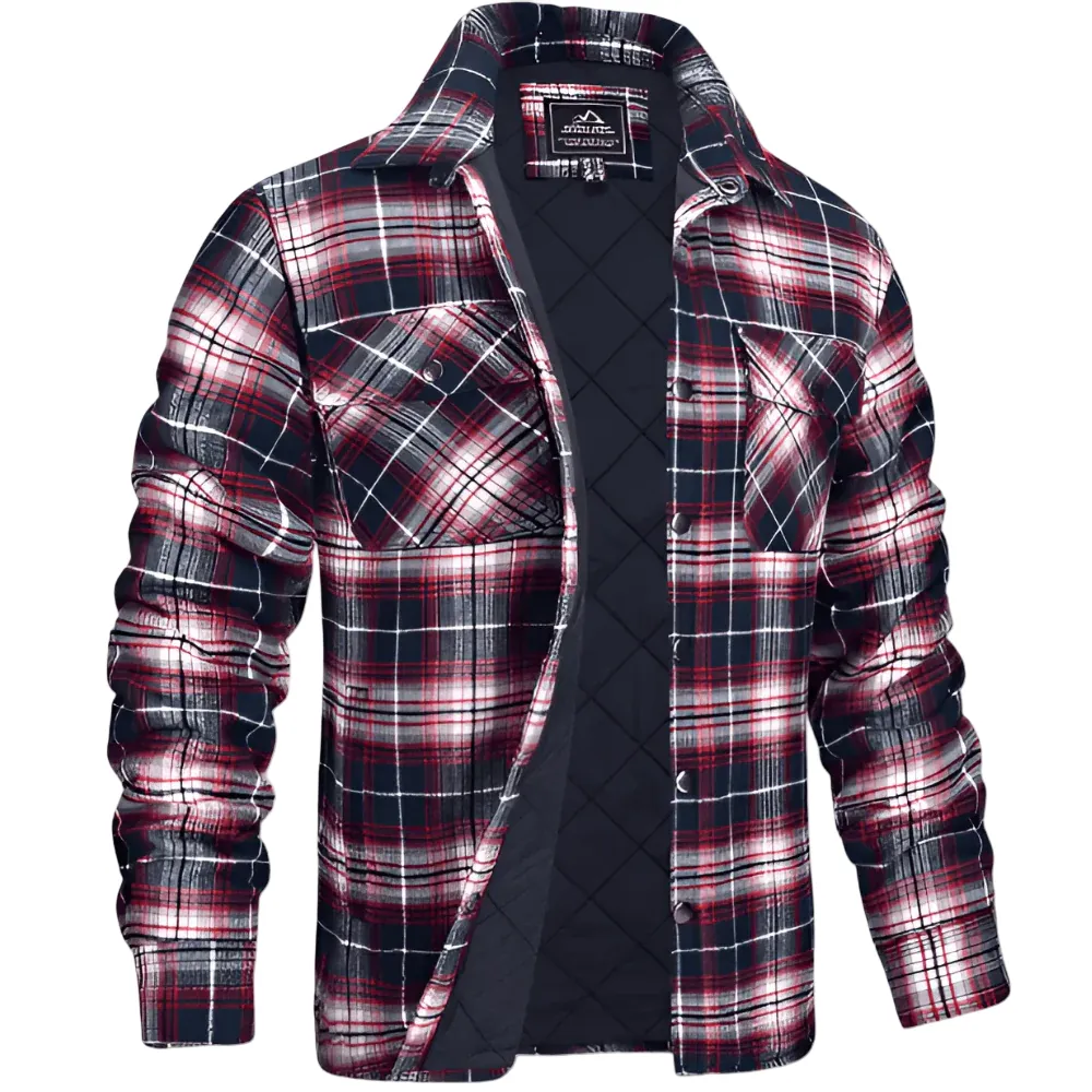 Men's Plaid Quilted Jacket