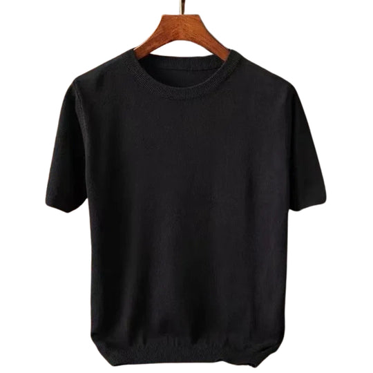 Knitted Short Sleeve T-Shirt for Men