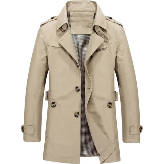 Mid-Length Trench Coat for Men