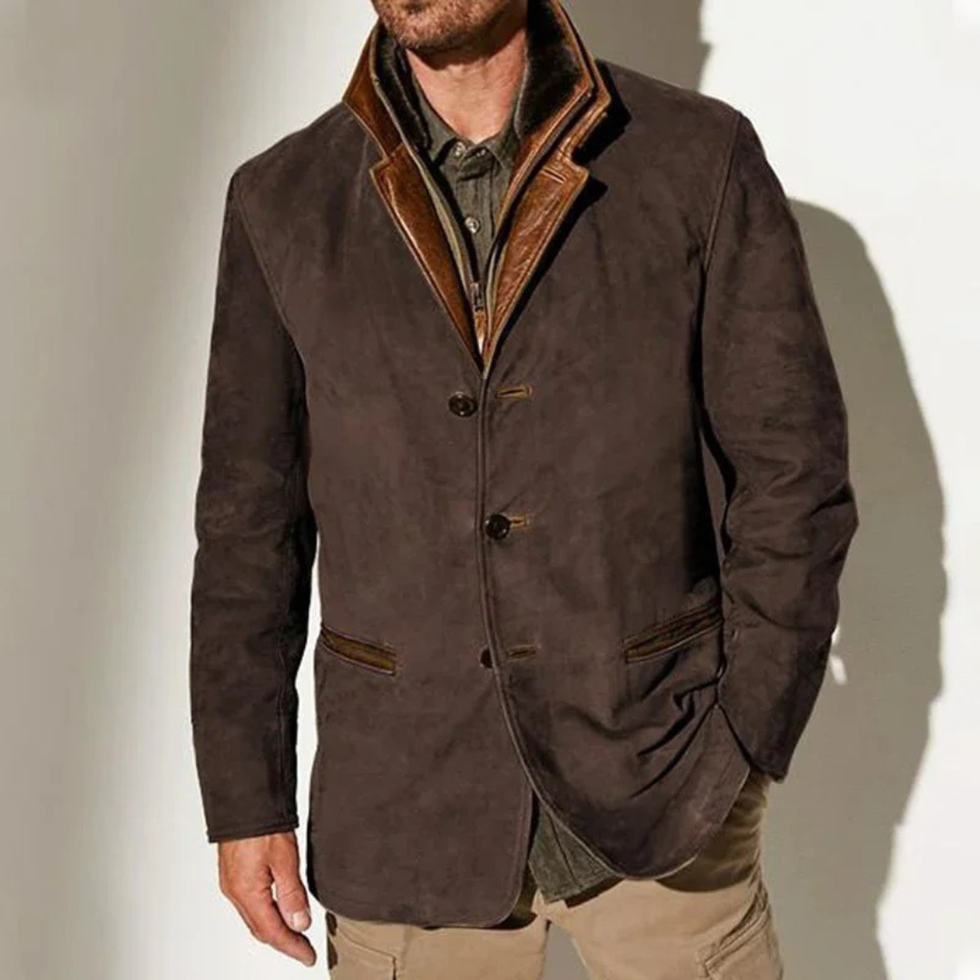 Buttoned VIntage Winter Coat for Men