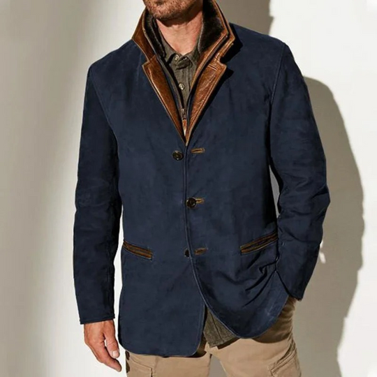 Buttoned Vintage Winter Coat for Men