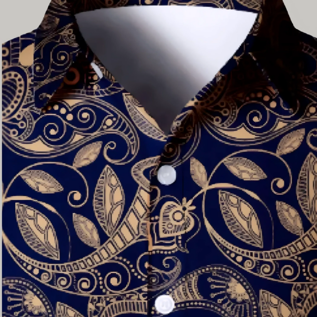 Men's Ornate Patterned Dress Shirt