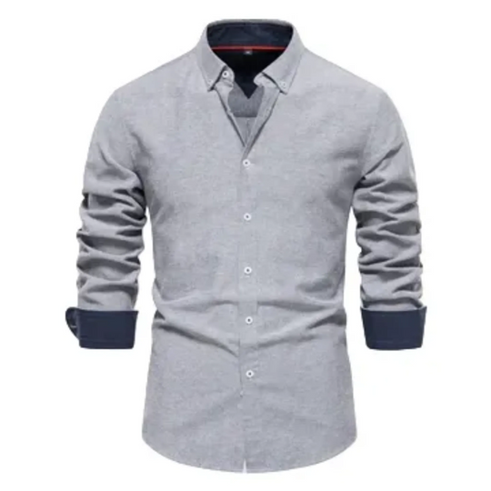 Button-Up Long-Sleeve Shirt for Men