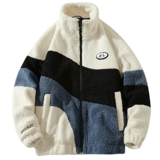 Striped Fleece Jacket for Men