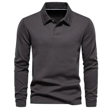 Sophisticated Long-Sleeve Polo for Men